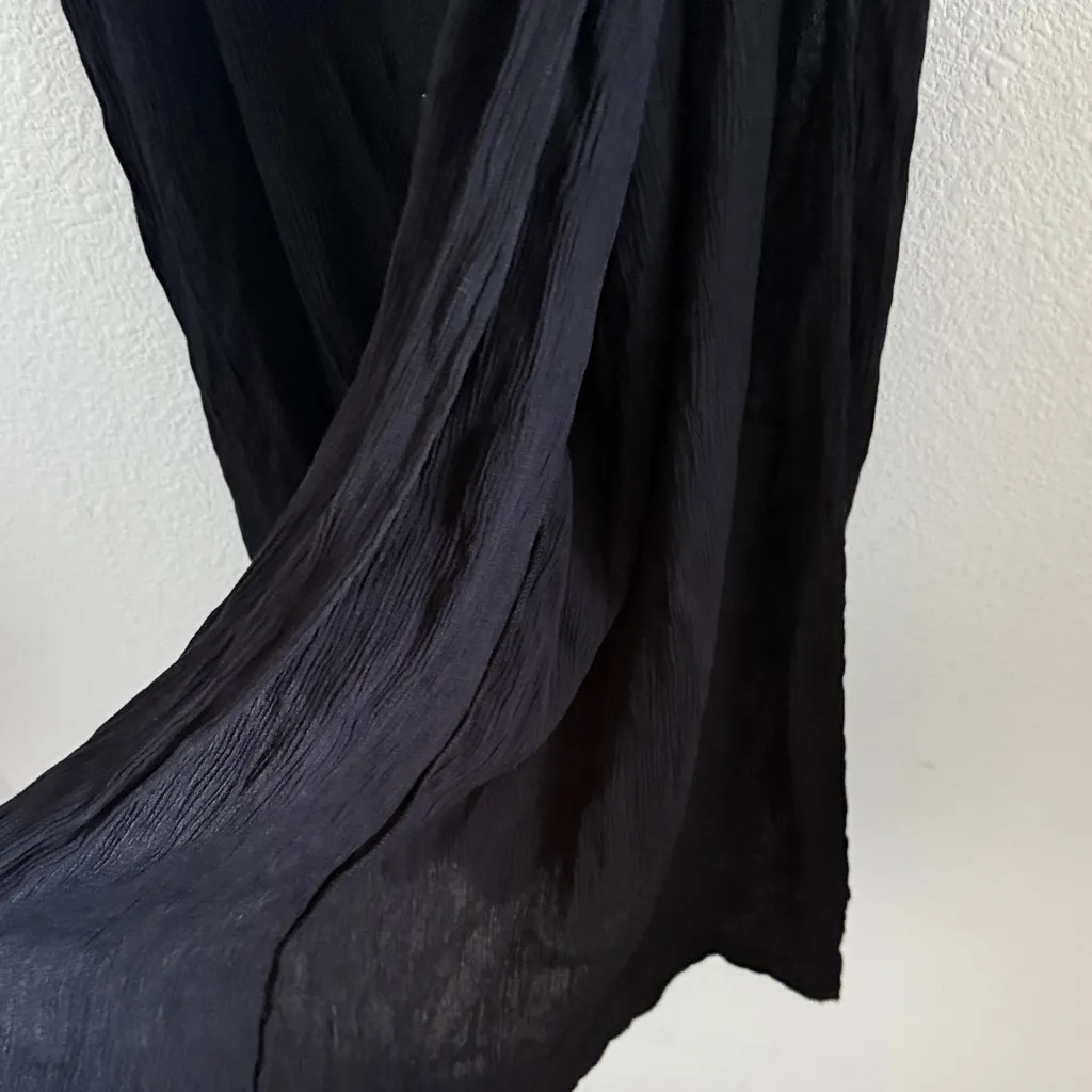 Kona Sol Tie Waist Beach Pool Cover Up Pants Black Medium - Image 8