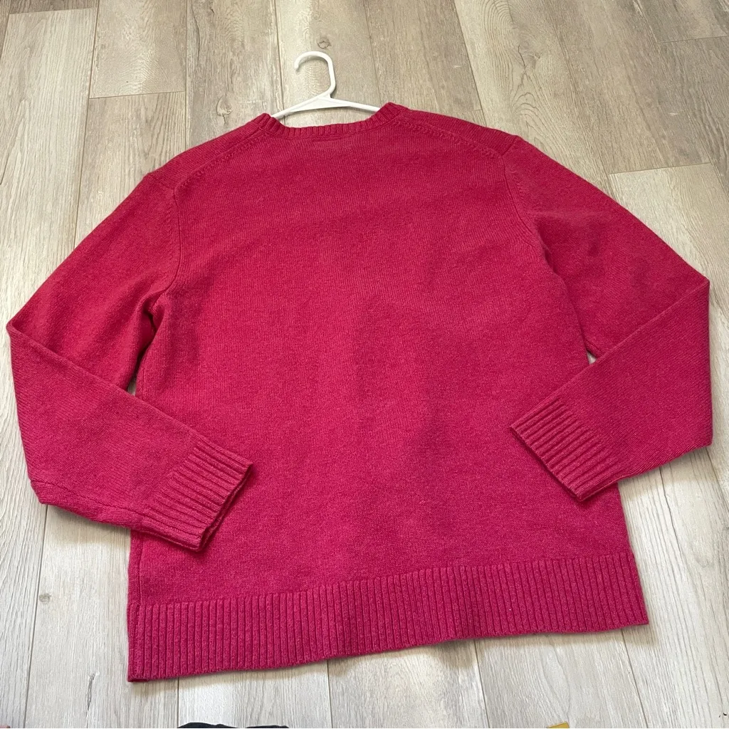 Beams Wool Sweater crewneck womens Pink (xlarge) japan classic bright basic Size XL - Image 4