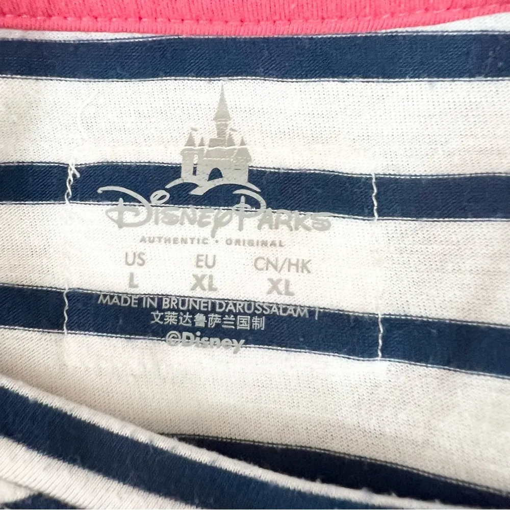 Disney Parks Mickey & Minnie Mouse Navy & White Stripe Boxy T-Shirt Size Large - Image 7