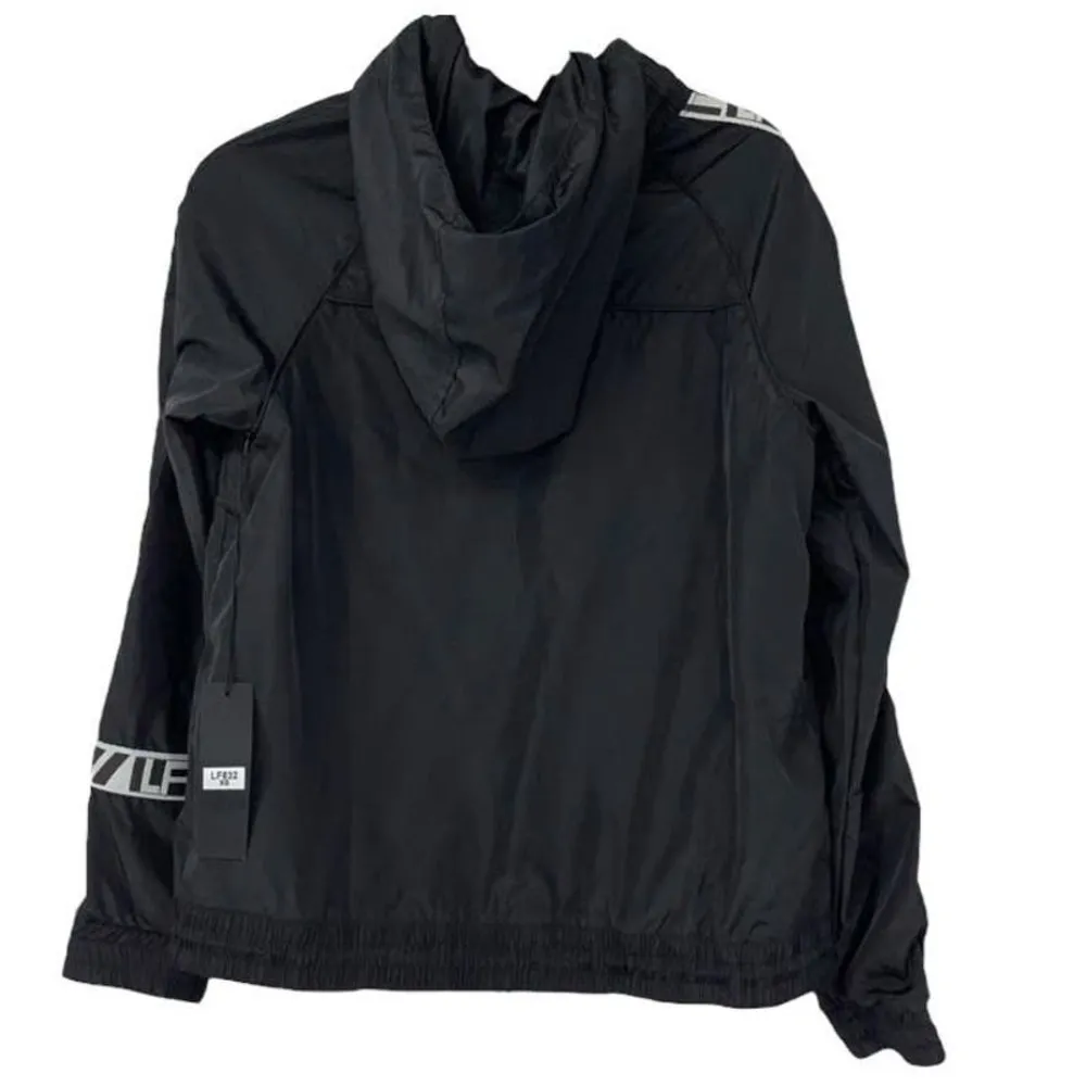 LF THE BRAND BLACK LIGHTWEIGHT WINDBREAKER HOODIE SIZE XS - Image 2