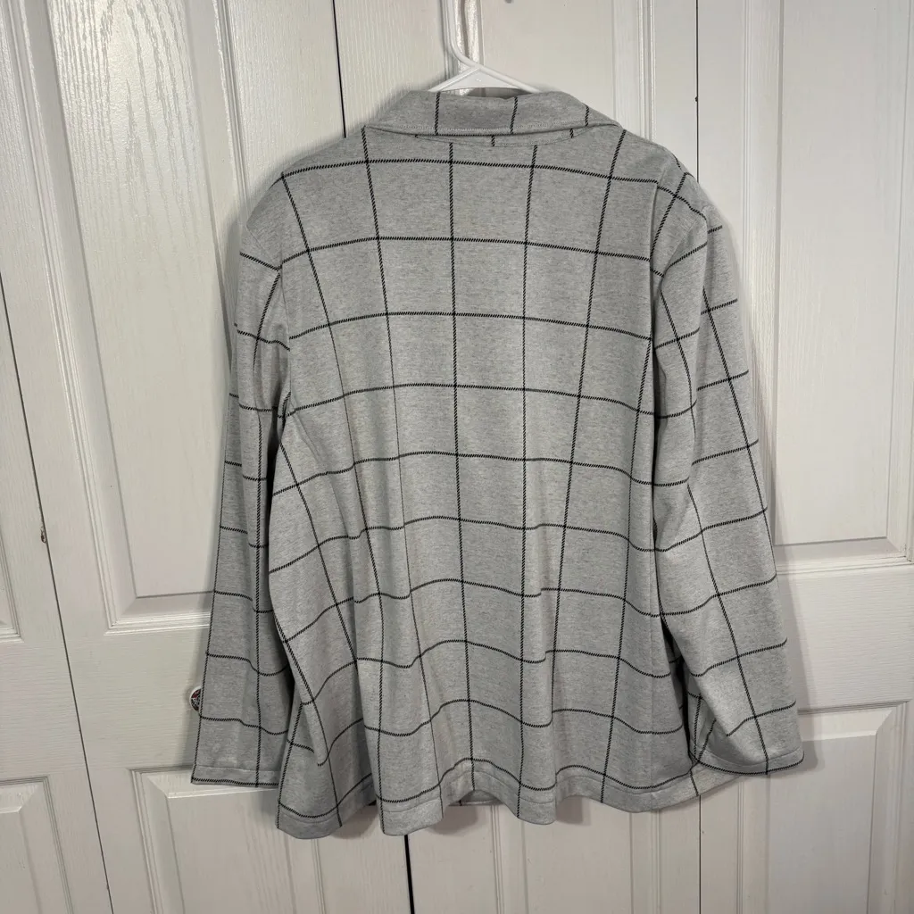 Wonderly gray grid plaid blazer size 4XL - Image 7