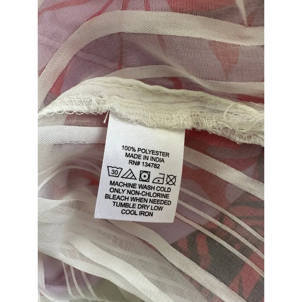 Hint Of Blush NWT Sheer Longline Mother Of Pearl Button Down Tab Sleeves Duster - Image 9