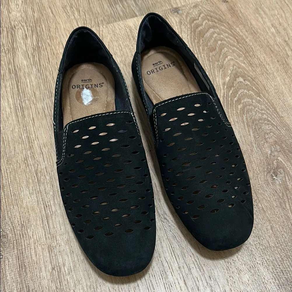 EARTH ORIGINS | Black Suede Perforated Rocco Loafers - Image 3