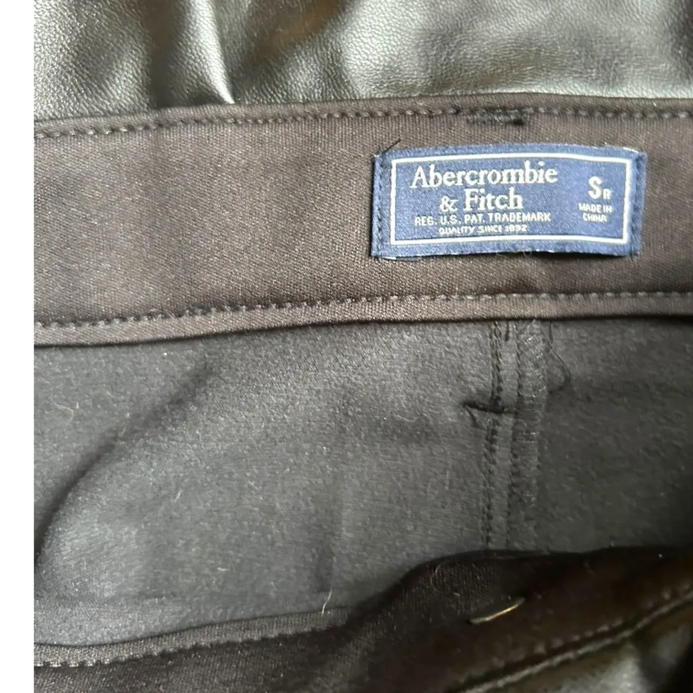Abercrombie & Fitch | High Rise Faux Black Leather PaperBag Pants - Image 9