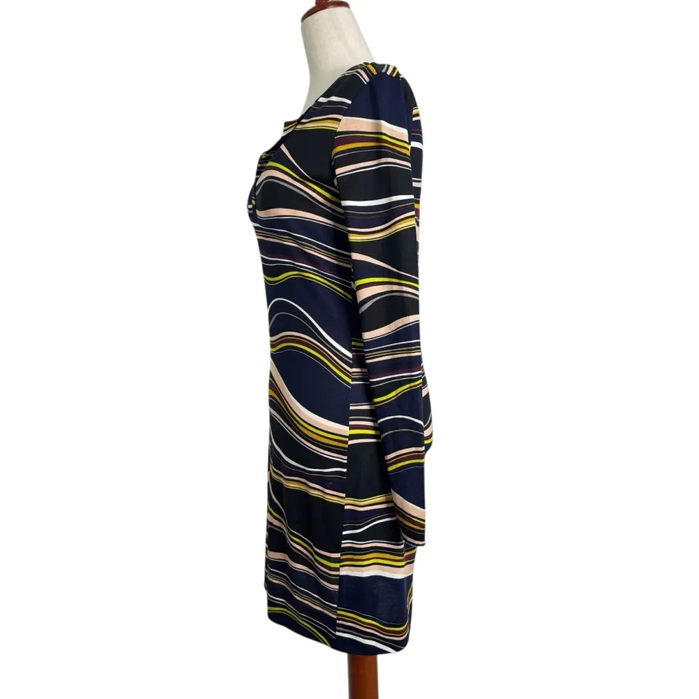 Diane Von Furstenberg Reina Striped Long Sleeve Dress - Image 6