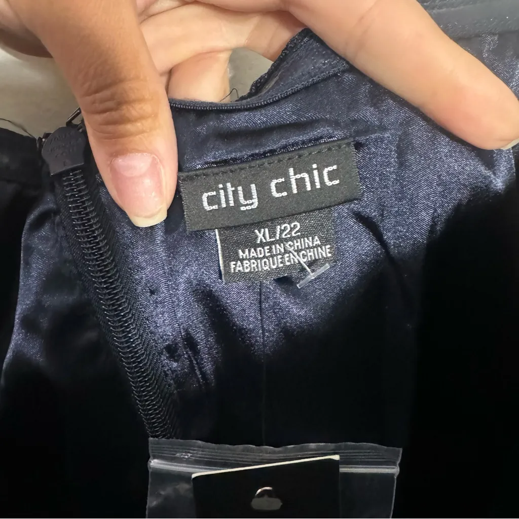 NWT‎ City Chic Romantic Rosa Maxi Dress In Navy Size XL/22 - Image 11