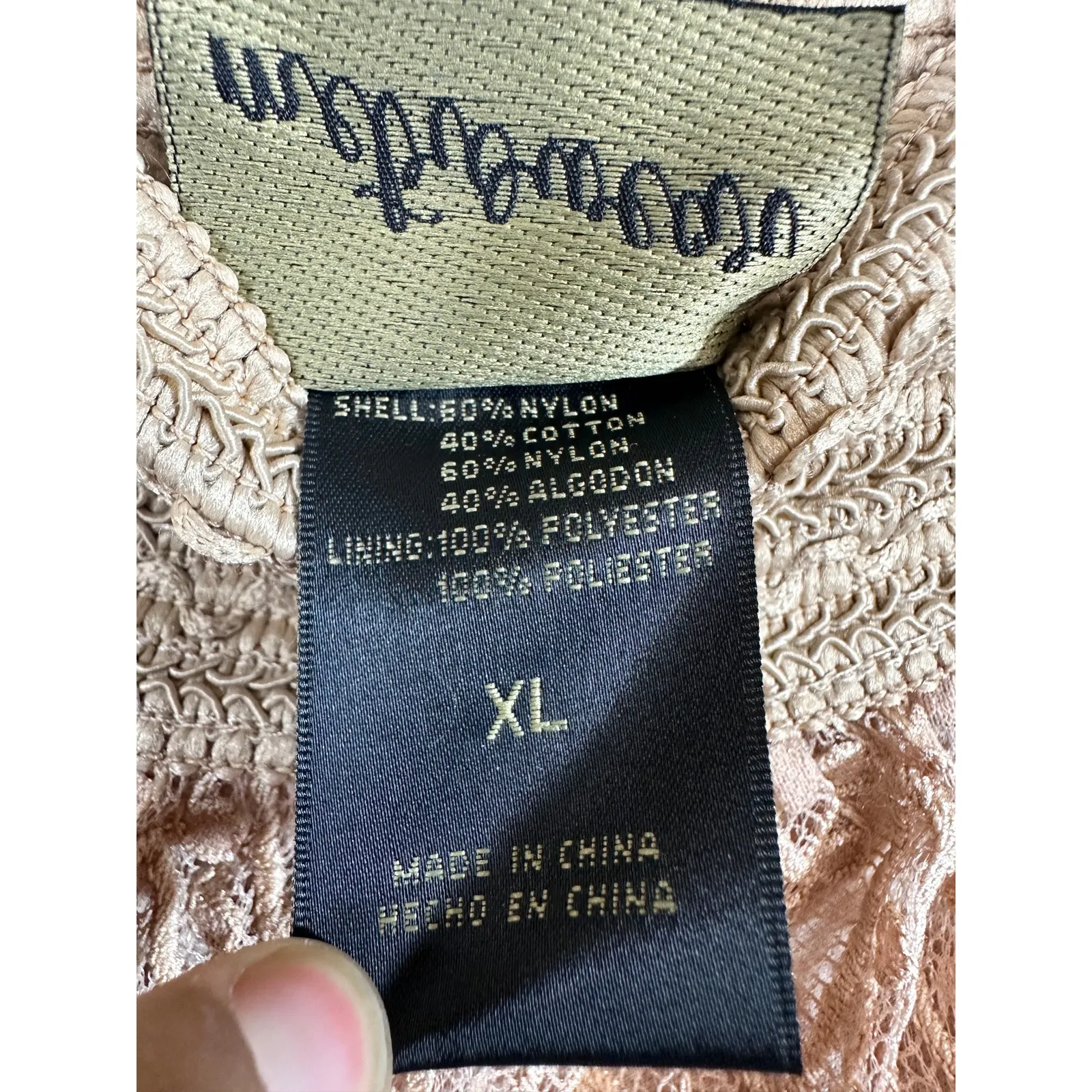 Metrowear XL‎ Lace Peach Pink Beige Coquette Midi Elastic Stretchy Flowy Cute - Image 6