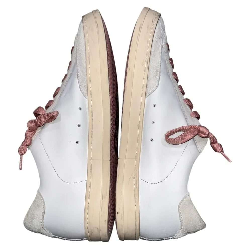 P448 John White Tartan Low Top Pink & White Sneakers Shoes EURO size 40 - Image 4