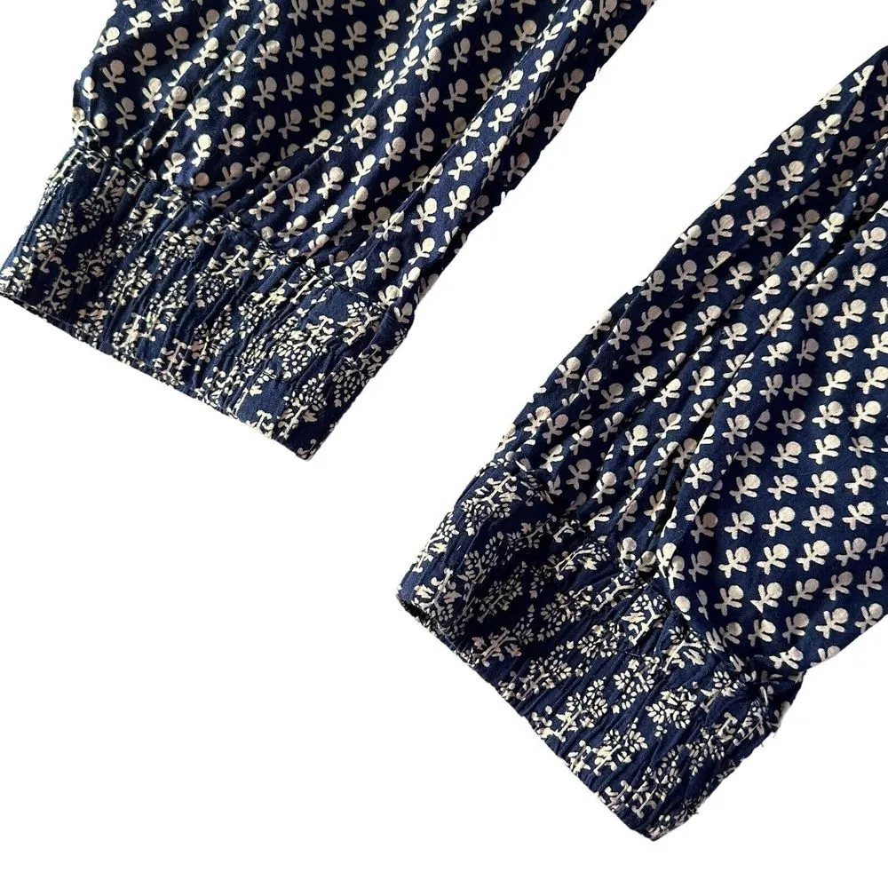 Dark Geometric Pull On Jogger Pants Size XS Staring At Stars BOHO Hippie Relaxed - Image 3