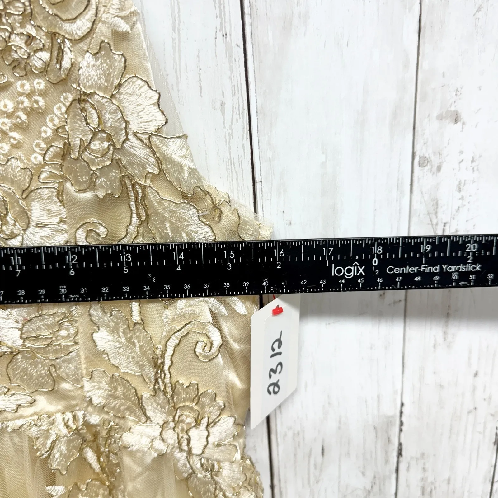 Altar'd State Dress Women Size Large Ivory Gold Sequin Detail Sleeveless Mini - Image 4