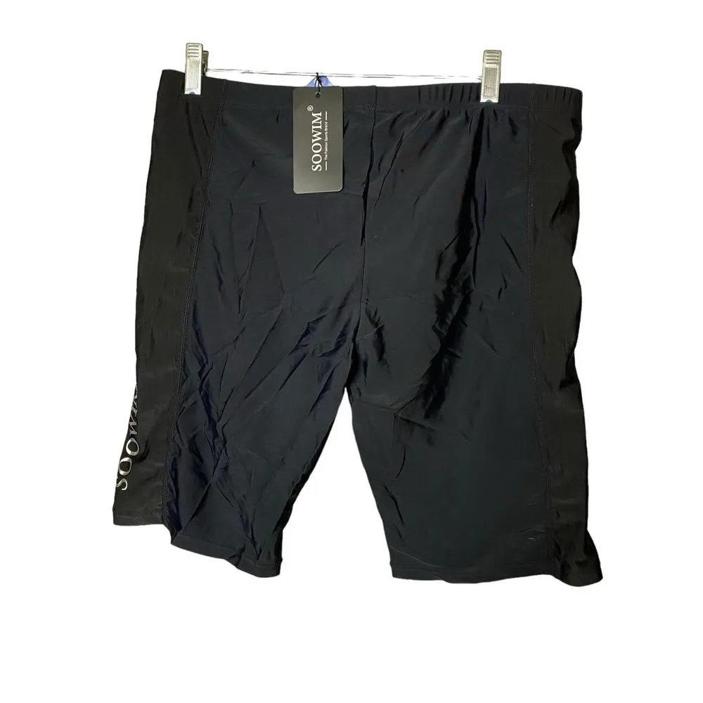 NWT Soowim Swim Shorts 3XL Womens Black Breathable Pull On Beach Vacation Board Size 3X - Image 2