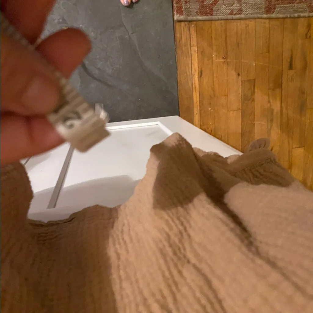 Waffle CottonTan Resortwear Renaissance Boho Fall Top Blouse loungewear casual Tan Size XL - Image 10