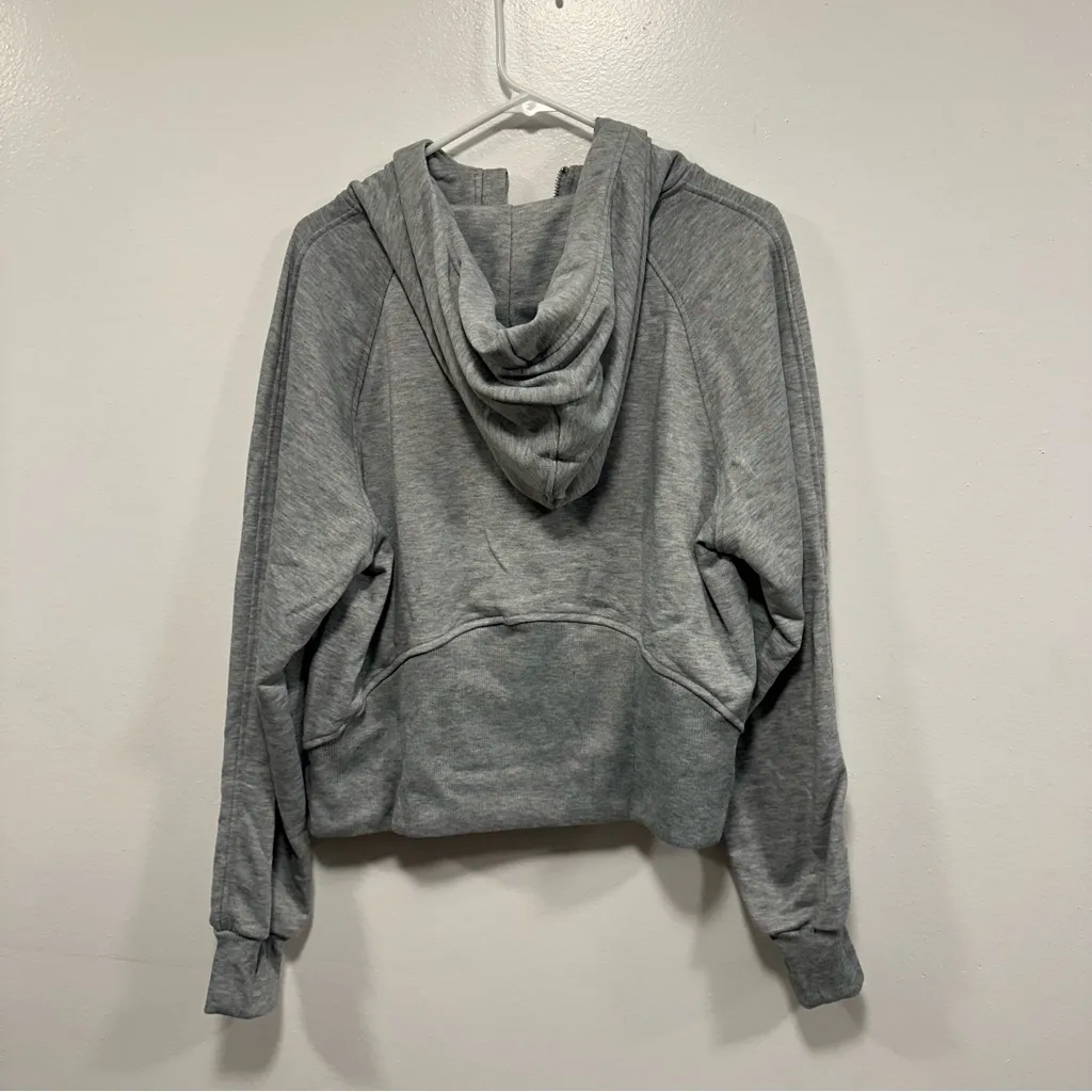 Detroit lions half zip Gray Hoodie with Blue Lions Logo! Size medium - Image 4