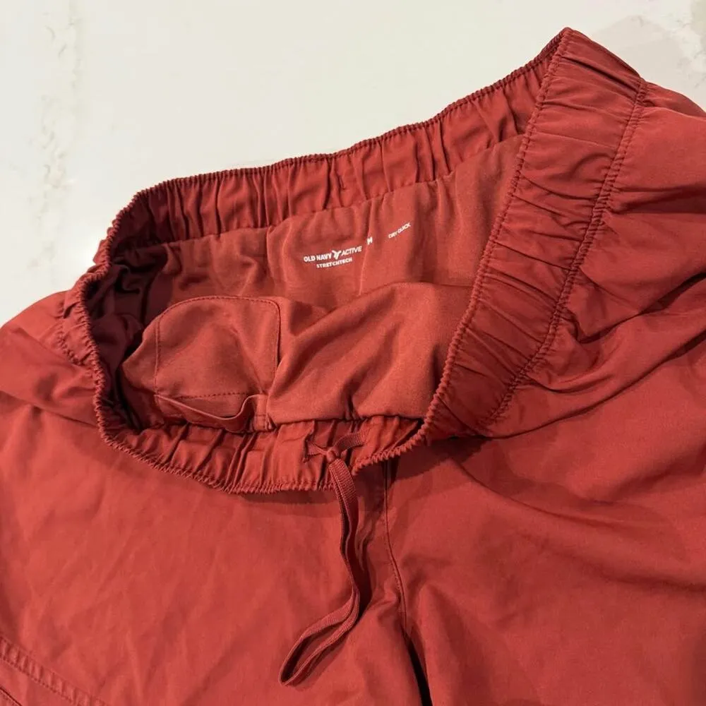 Old Navy Active Running Shorts Womens Medium RustOrange Stretch Athletic Workout - Image 3