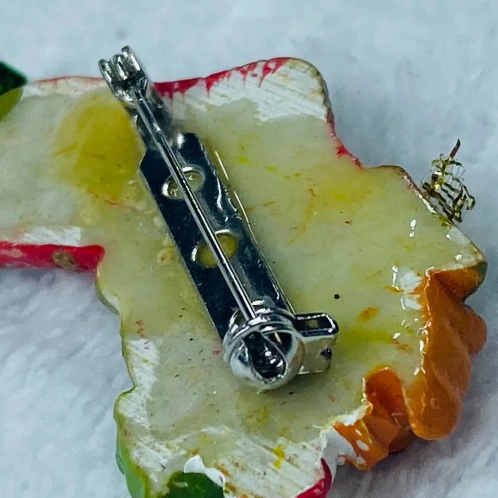 Multicolor Christmas Stocking Holiday Santa Snowman Tree Puppy Dog Pin Brooch - Image 8