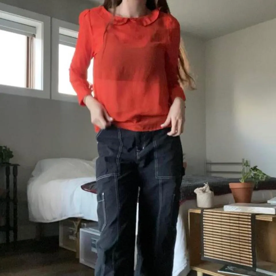 Classic orange sheer blouse 🍊 - Image 3