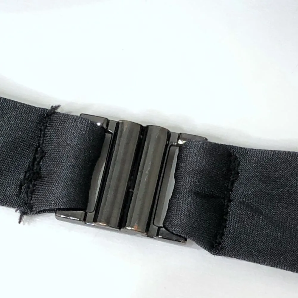 H&M Bikini Top 32A Separates Twist Front Cross Bust Halter Grey Gray - Image 4