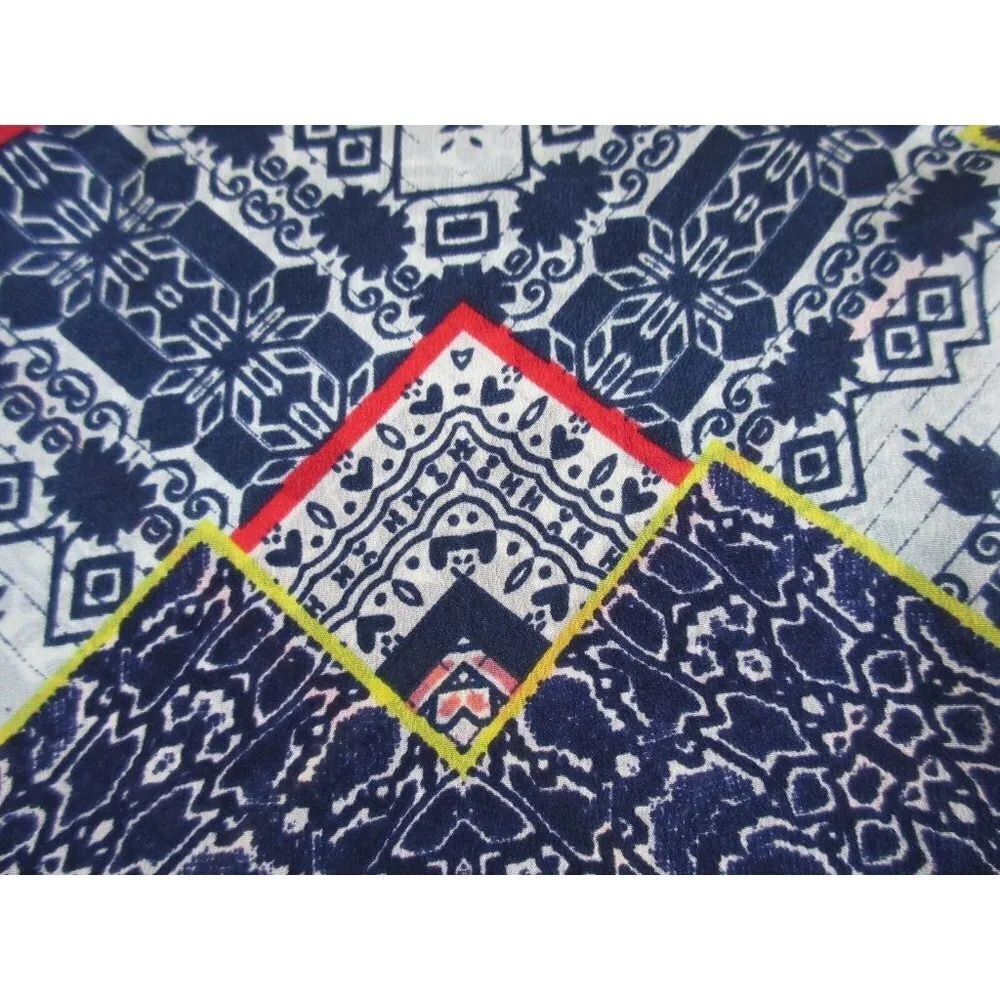 NWT Gypsy05 Bima Printed Silk Lace Front Dolman Sleeve Shift Mini Dress S $242 - Image 5