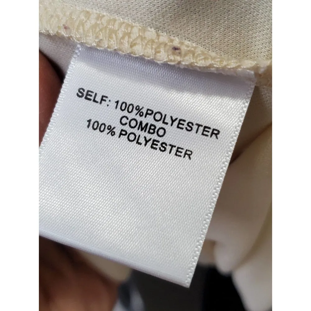 Dots Women Black & White Polyester Halter Neck Sleeveless Long Maxi Dress Size M Size M - Image 10