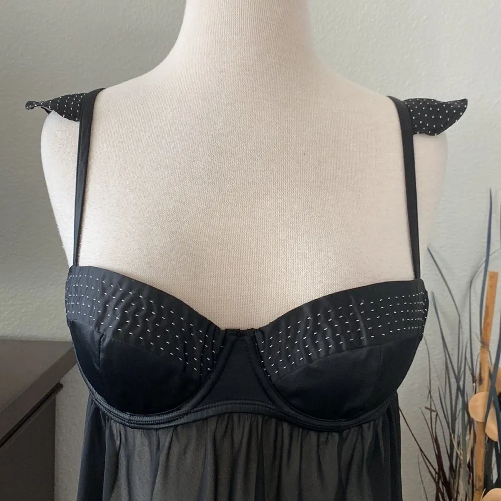 2008 Victoria’s Secret Sexy Little Things Black Babydoll Slip Size 36C - Image 4