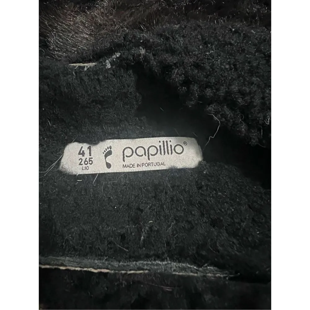 Birkenstock PAPILIO Daytona Black Shearling Slide Sandals Women’s EUR 41 US 10 - Image 3