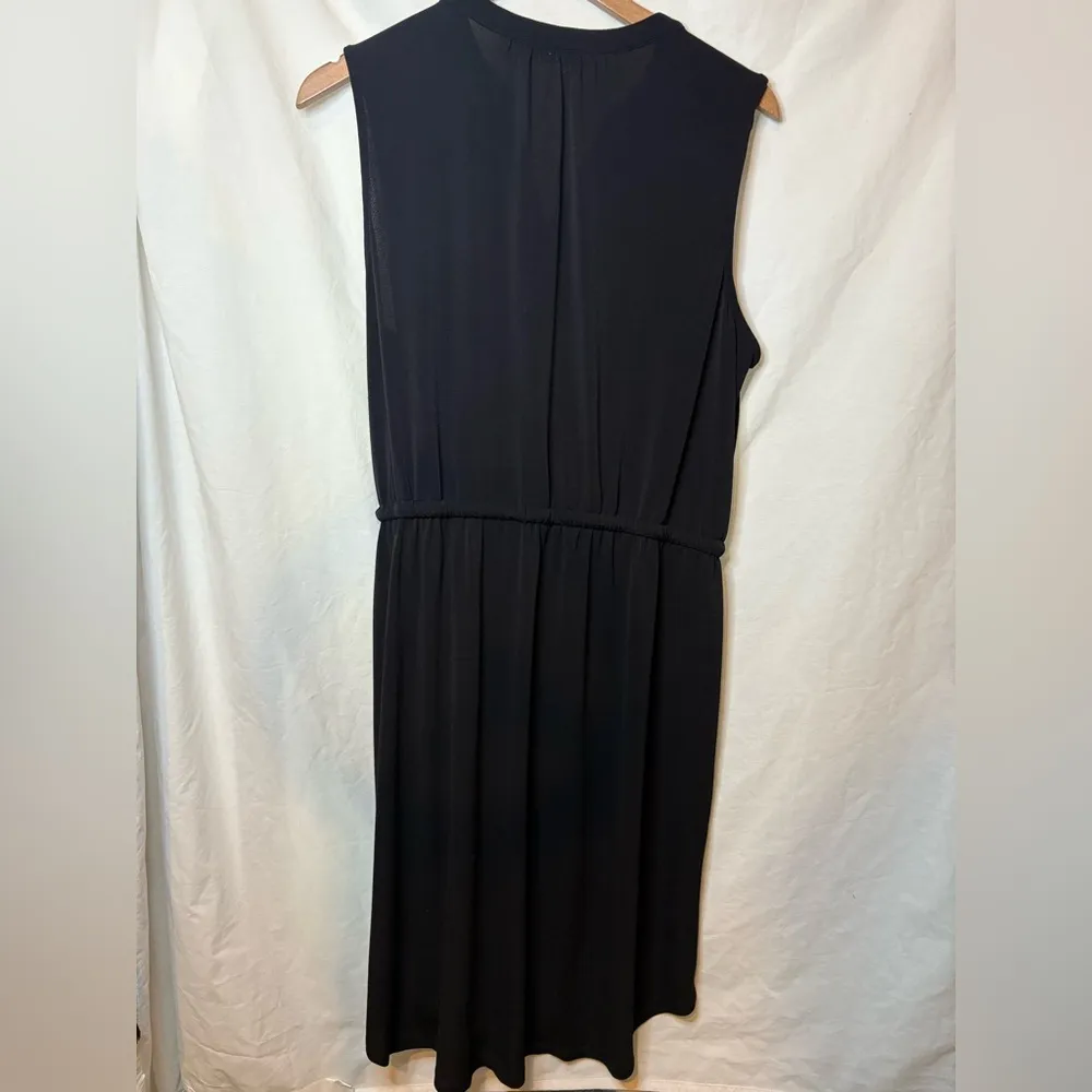 Apt. 9 Black Sleeveless Midi Drawstring Dress With Pockets Size Large - Image 5