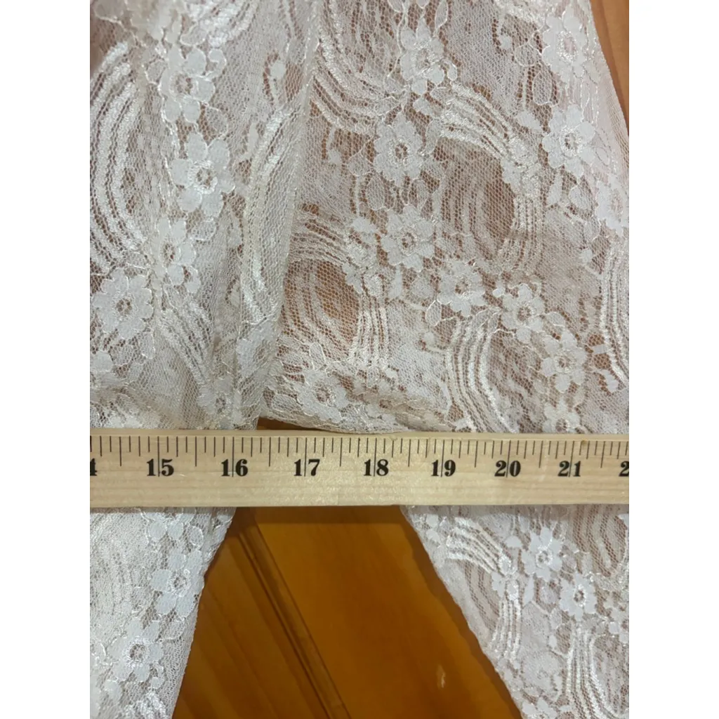 Vintage Feminine Gilead Lace Robe & Slip Set Pink Satin Trim Size Large NWOT - Image 7