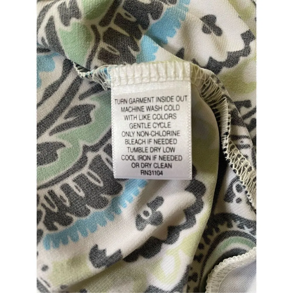 MADISON Petite Women's Blue Paisley Printed Size PS - Image 5