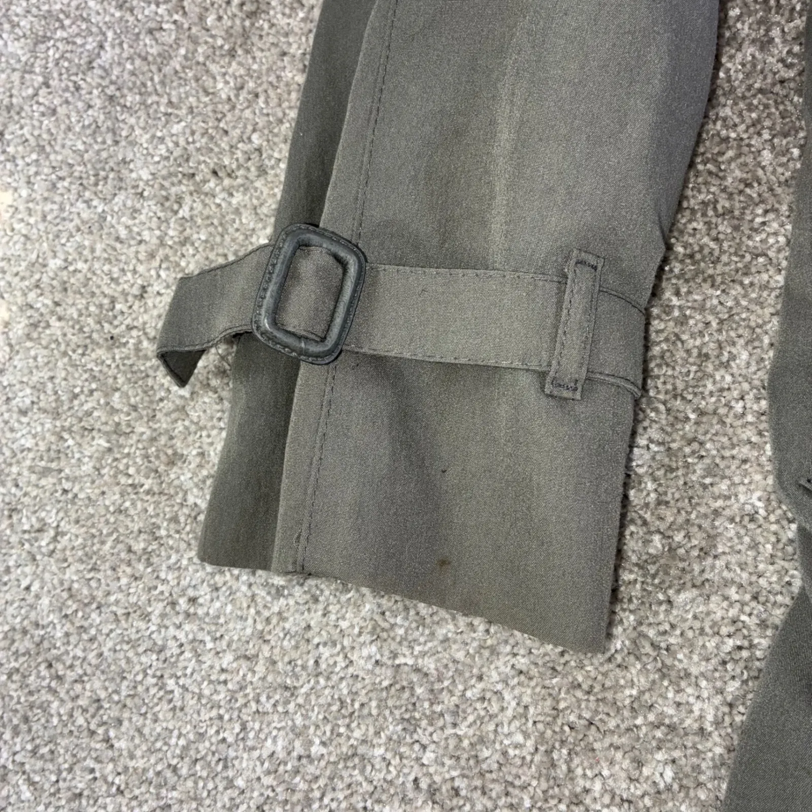 London Fog Womens 6 Trench Coat Classic Double Breasted Belted Green USA Vintage - Image 9