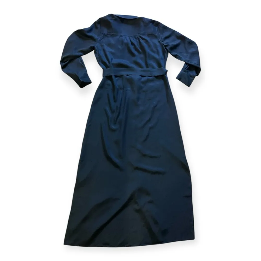 Madewell Womens Navy Blue Utility Tie-Waist Maxi Shirtdress - Image 5