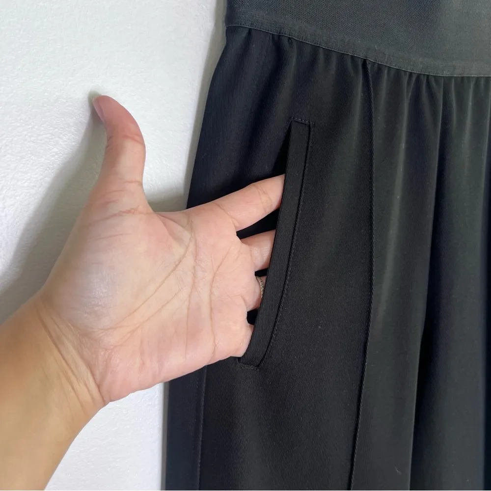 ME+EM Sz 2 Rib Waist Fluid Tapered Barrel Leg Pants in Black - Image 5