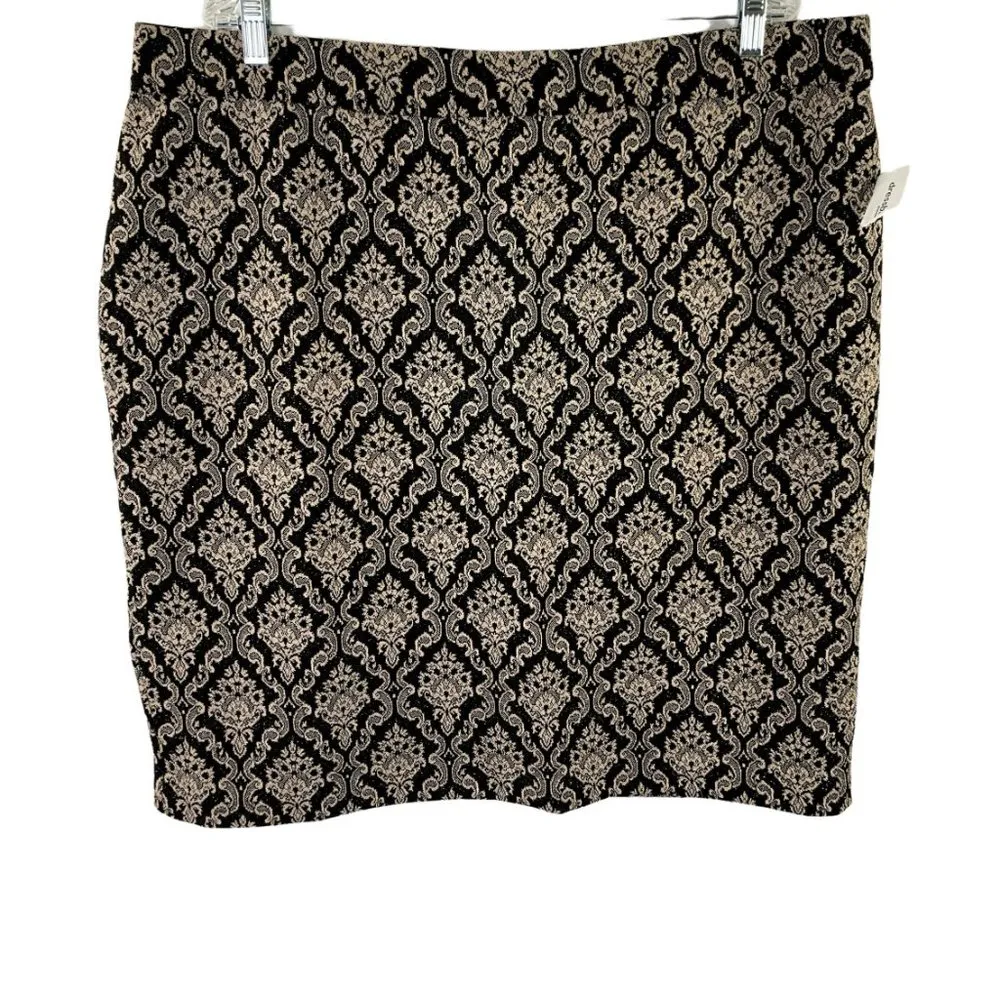 Roz & Ali Women's Black & Gold Skirt - Image 2