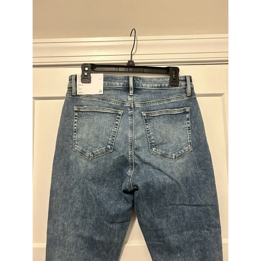 New LOFT Jeans Size 8 Womens Blue Stretch Jeans Ladies Mid Rise Curvy Skinny - Image 8