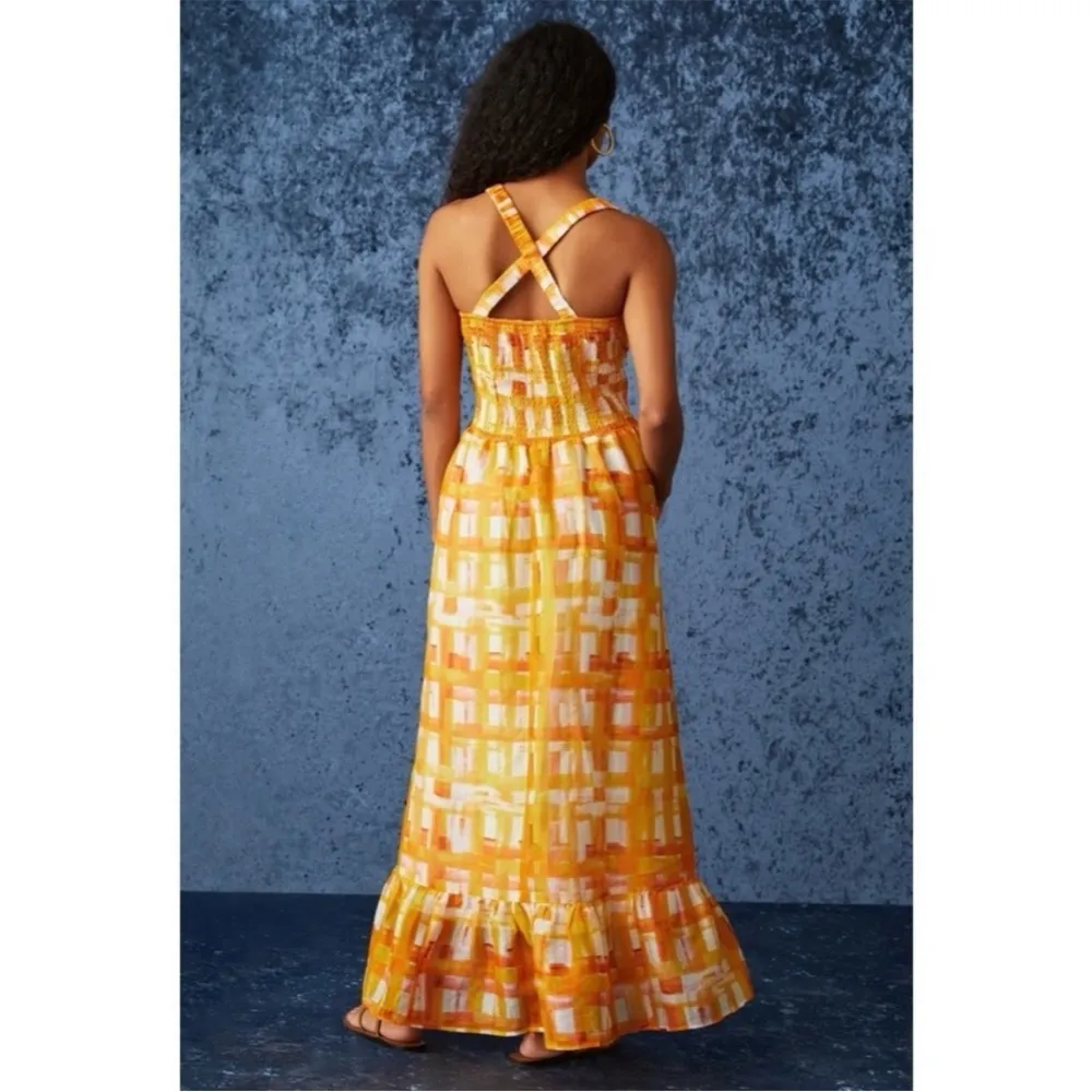 NWT Marie Oliver Prima Linen & Silk-Blend Maxi Dress Sz S - Image 3