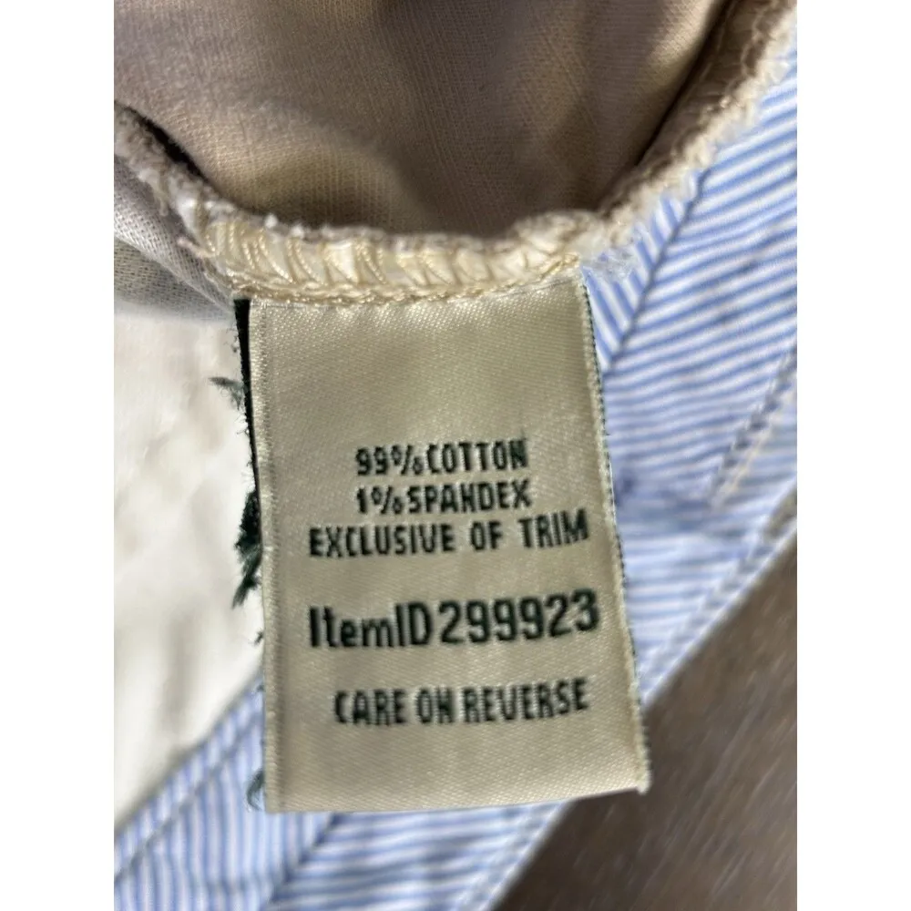 LL Bean Favorite Fit Shorts Womens Size 20 Khaki Flat Front Chino Casual 299923 - Image 7