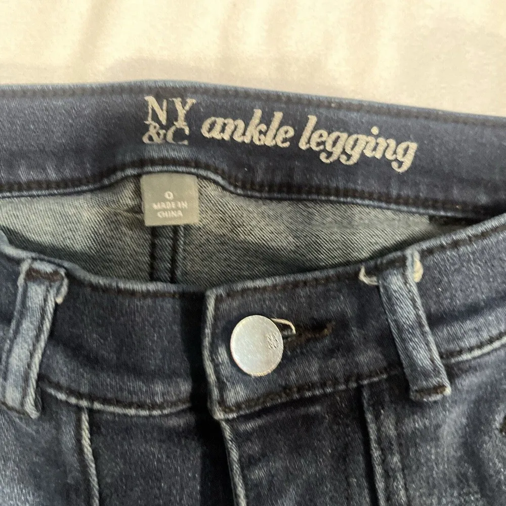 New York & Company Dark Wash Ankle Leggings Sz 0 - Image 5