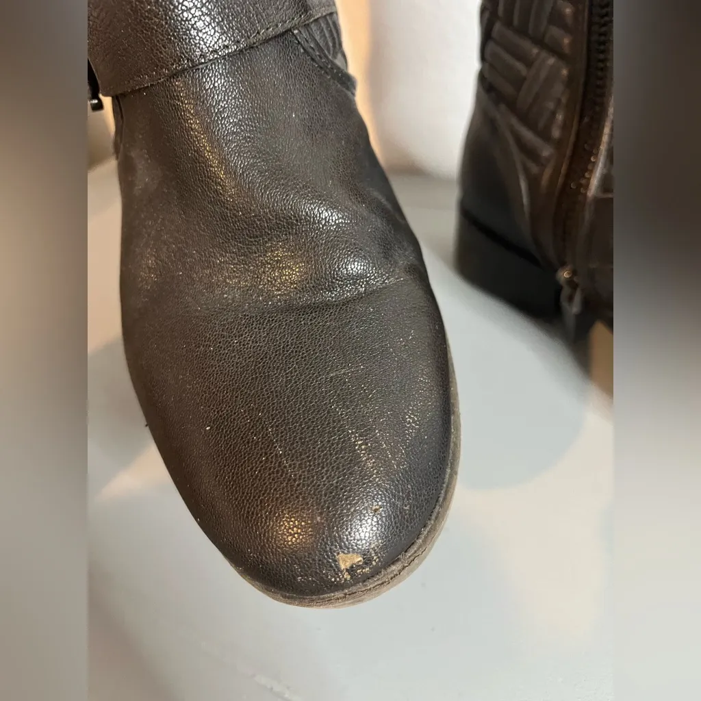 Calvin Klein Edgy Streetwear Rauline Black Quilted Ankle Moto Walden Boots Sz 9 - Image 10