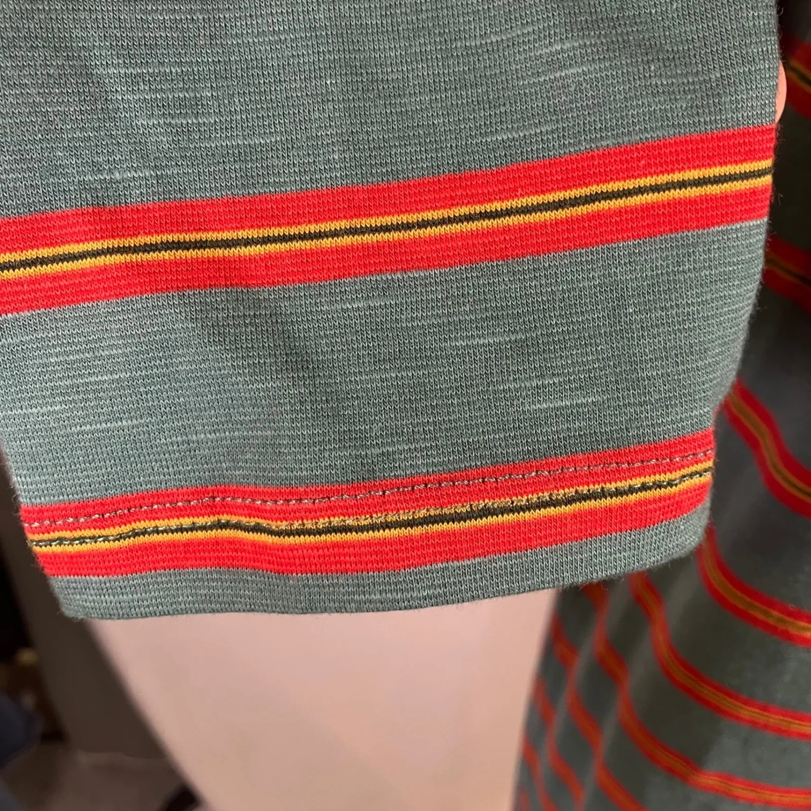 Toad&Co Womens Striped Dress‎ S Long Sleeve Casual Tencel Lyocell Blend Green - Image 3