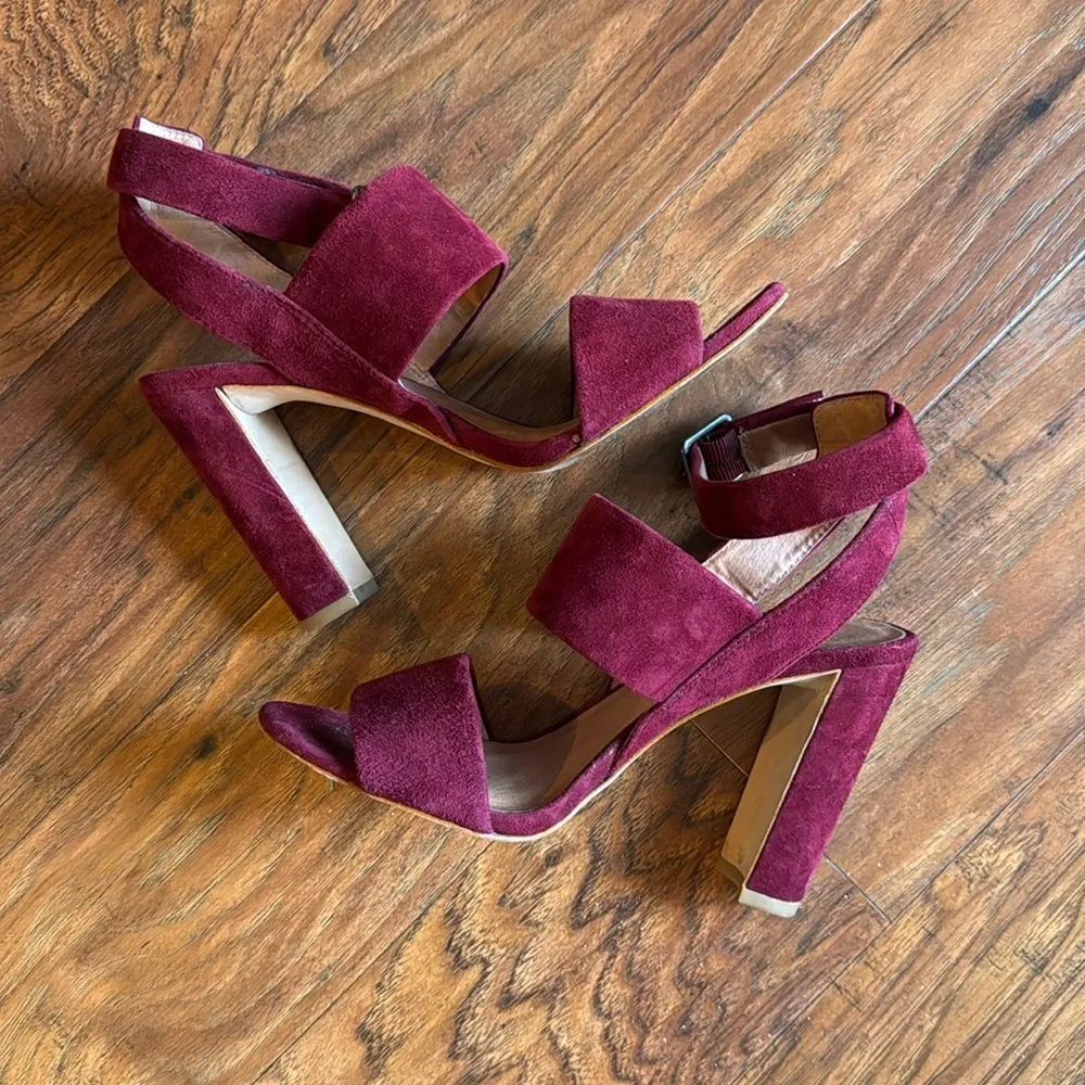 Madewell Octavia Suede Sandals in Dark Cabernet Size 6.5 - Image 6