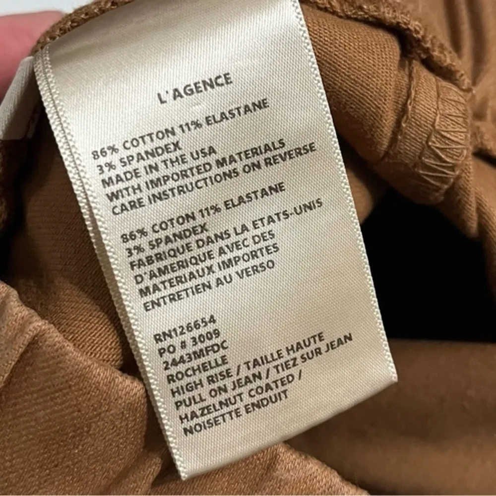 L’Agence • Rochelle Coated Hazelnut Pull On Skinny - Image 48