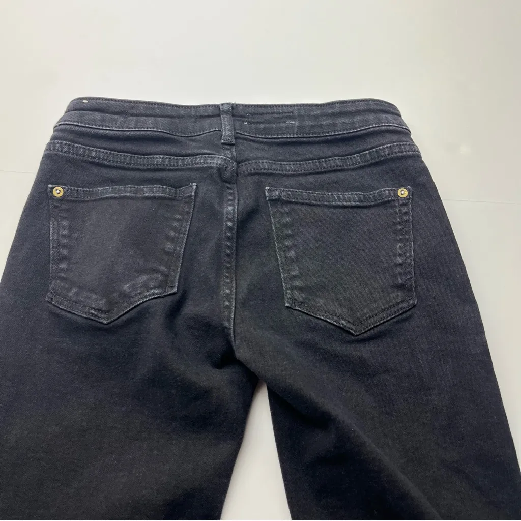 Anthropologie Pilcro The Icon Flare Leg‎ Womens Size 25 Black Denim Jean Pockets - Image 14