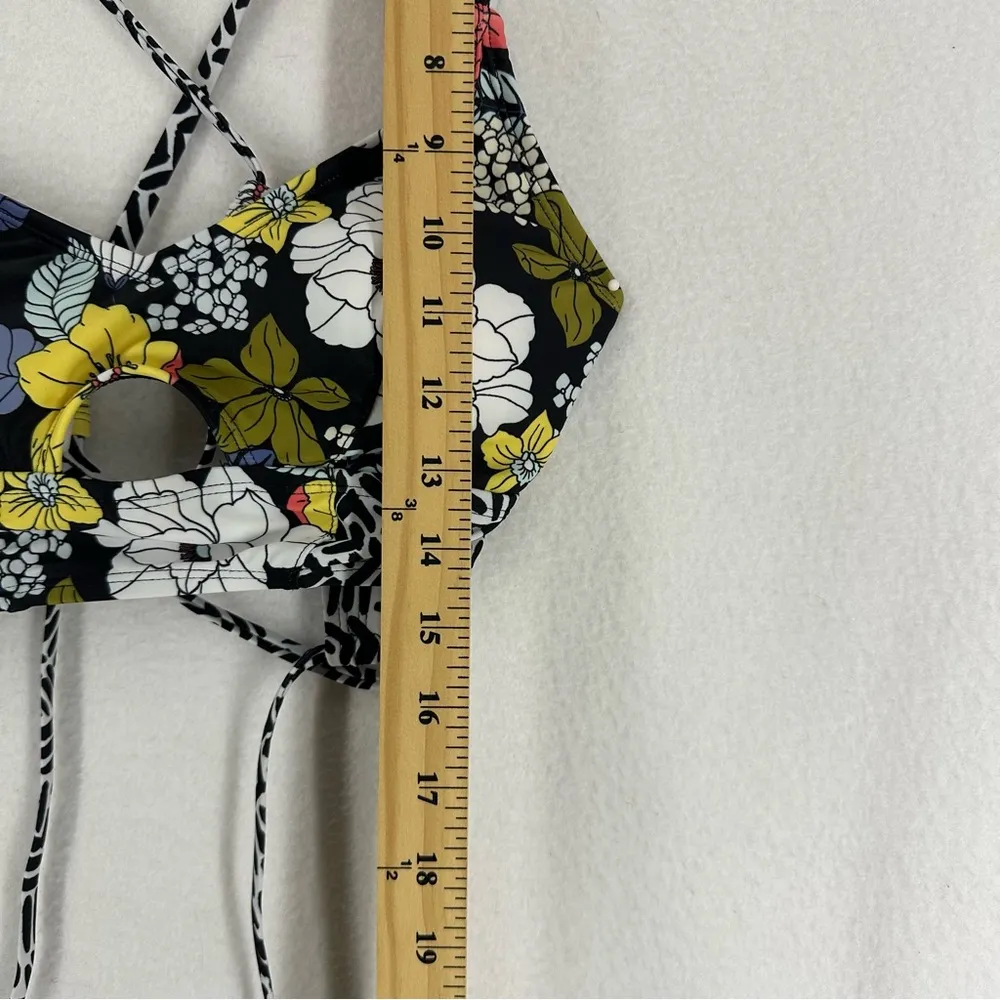 Jessica Simpson Floral Strap Bikini Swim Top Womens Small Multi Y2K - Image 4