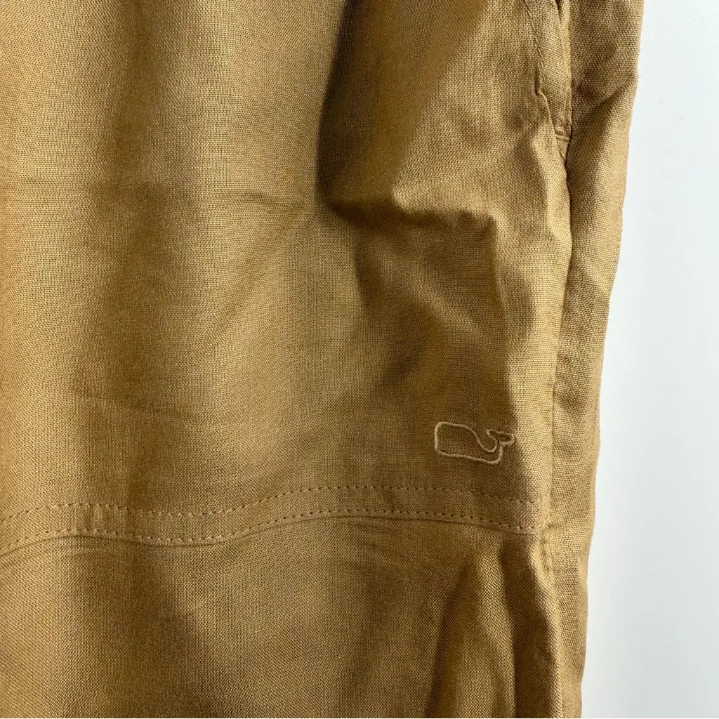 Vineyard Vines Pull-On Wide-Leg Pants patch pocket Women's size Medium Camel - Image 3