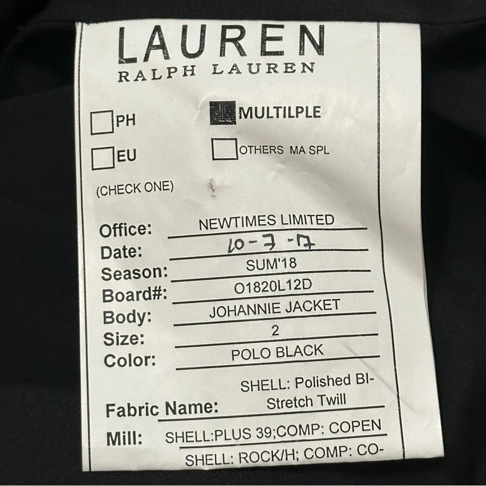 Lauren Ralph Lauren Women’s Size 2 Polo Black Two Button Johannie Jacket Blazer - Image 6