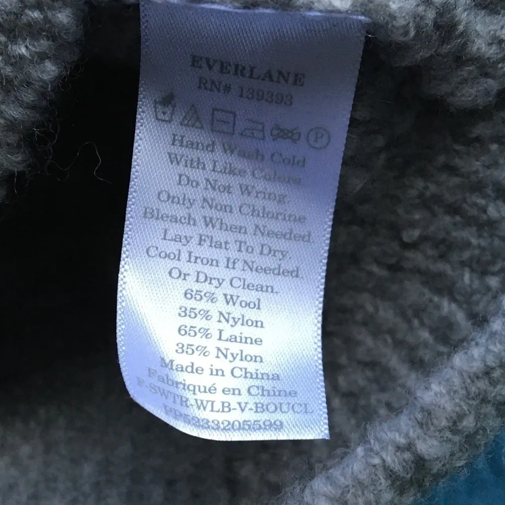 NWT Everlane The Teddy Gray V-Neck Sweater XXS - Image 8