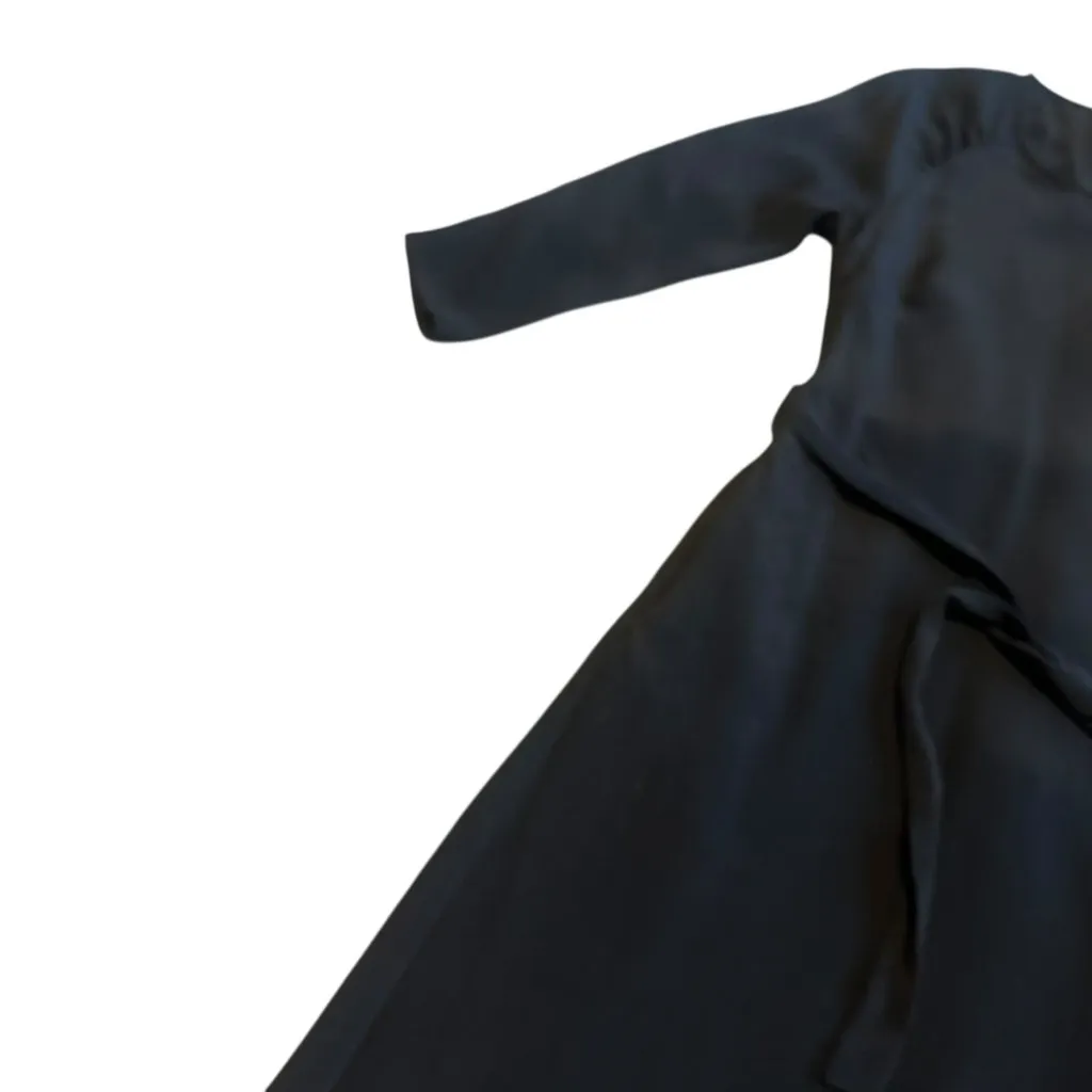 Cuyana 100% Silk Midi Length Dress 3/4 Sleeves Belt Cocktail Party Size XS Women - Image 5