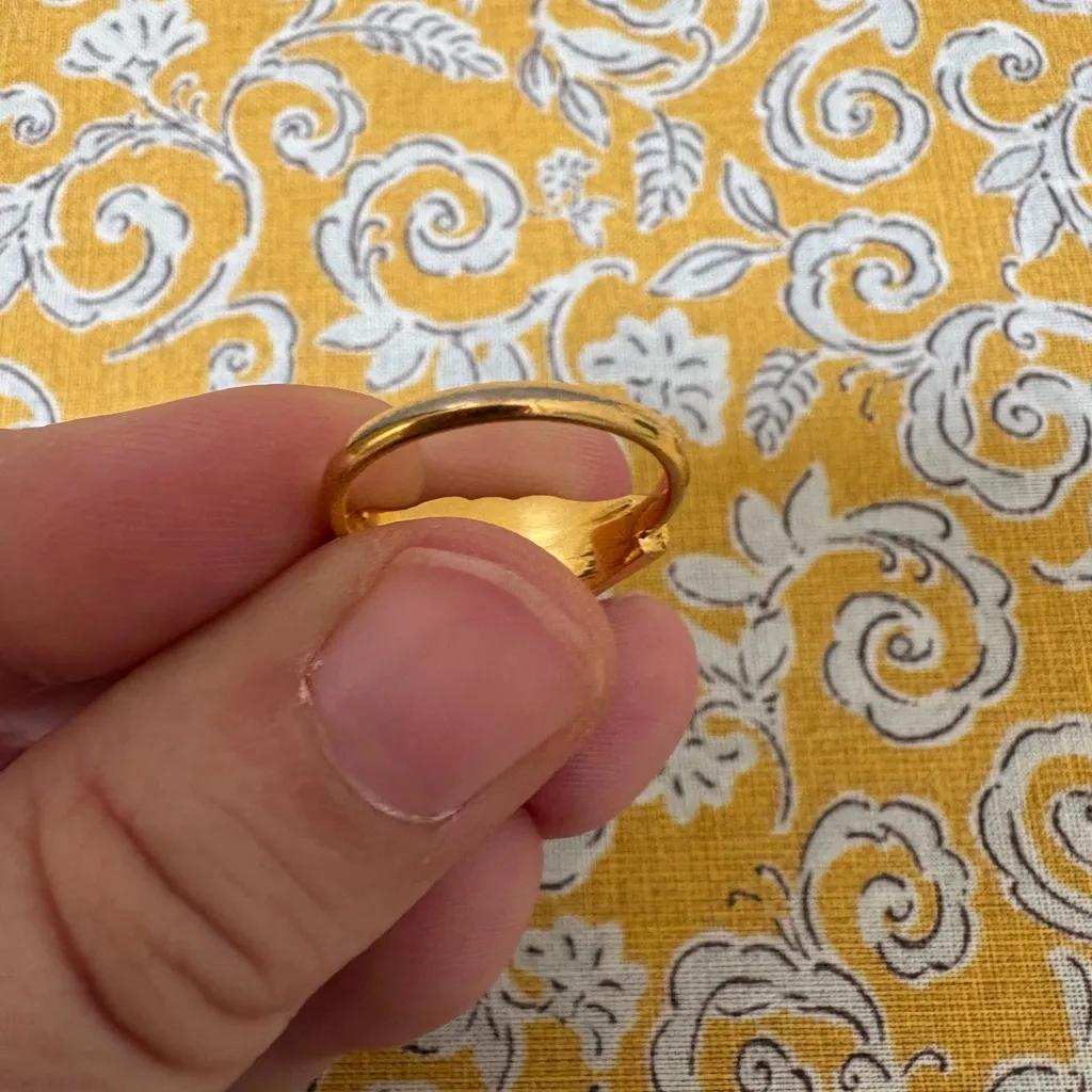 Vintage Rare Avon Gold Tone Ring Glimmering Star 7 - Image 3