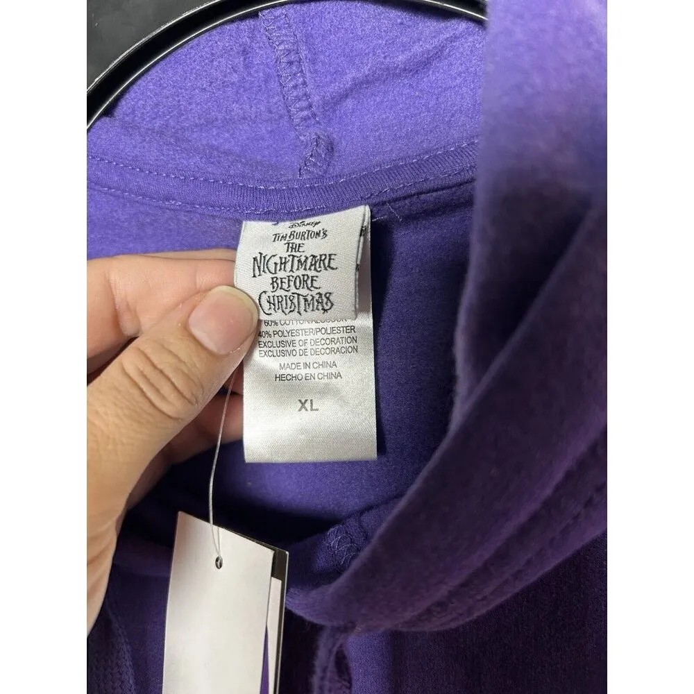 Disney Tim Burton A‎ Night Before Christmas Hoodie Sweatshirt Boo Crew Womens XL - Image 4