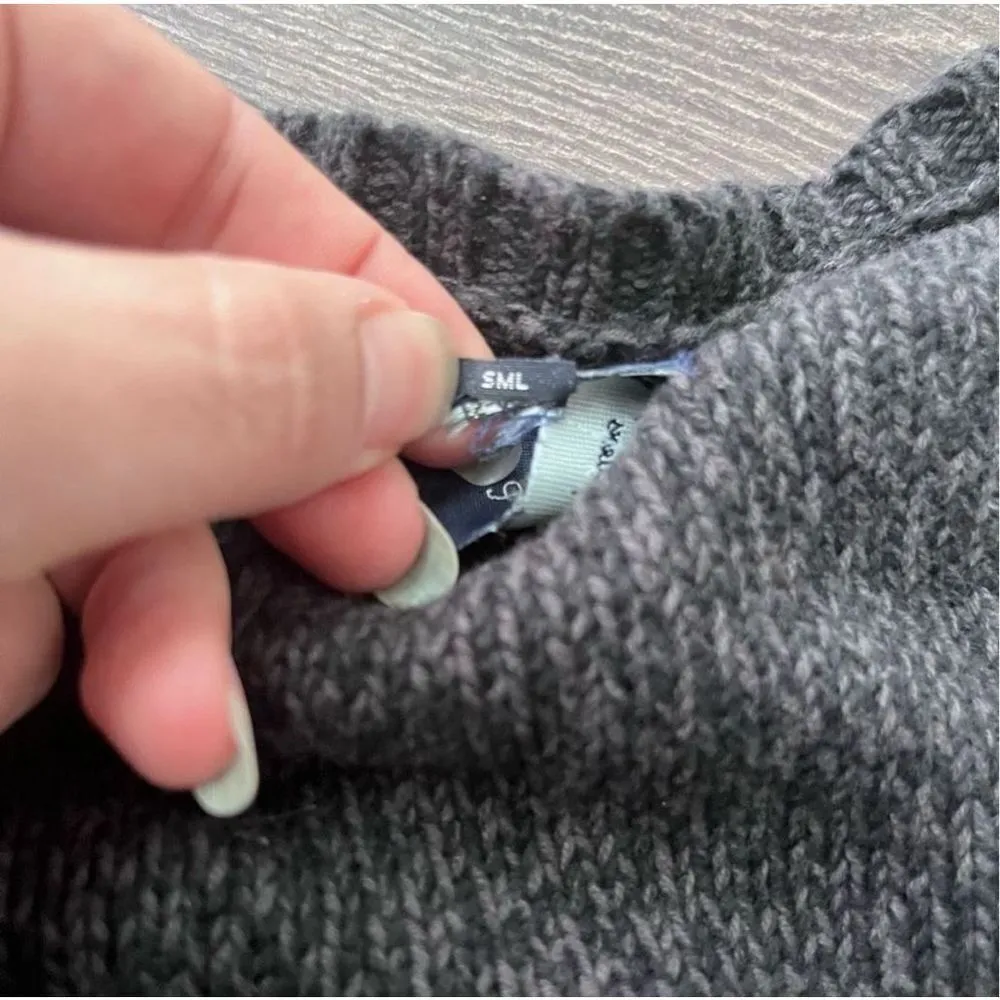 American Eagle Embellished Shoulder Zip Cardigan Sweater Sz S Women’s Grey - Image 10