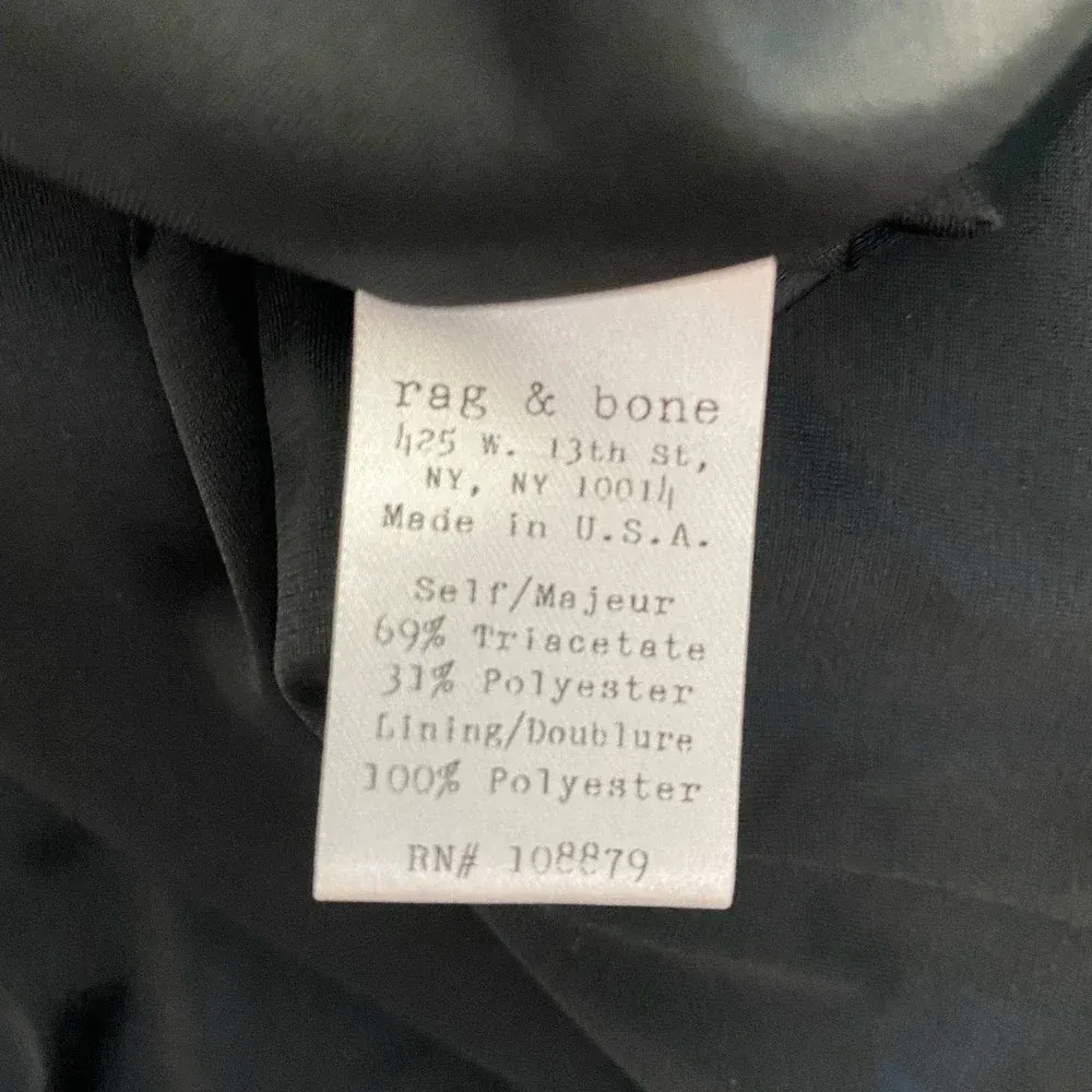 Rag and Bone Adeline Colorblock Fit & Flare Dress in Blue & Black Size‎ US 4 - Image 13